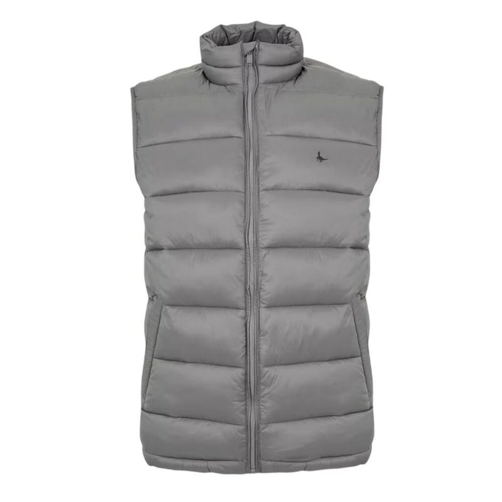 Jack Wills Mens Kershaw Lightweight Puffer Vest / Granite